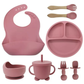 Conjunto de Utensílios Silicone Infantil - 8 peças