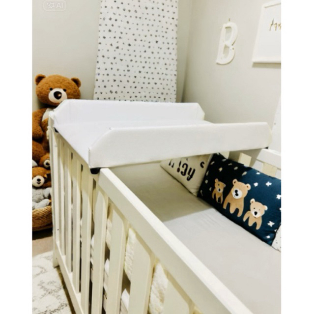 Trocador Portátil Bebê Madeira MDF Baby Soft Para Berço Americano Almofadado Cômoda Porta Banheira Courino Cores Reborn