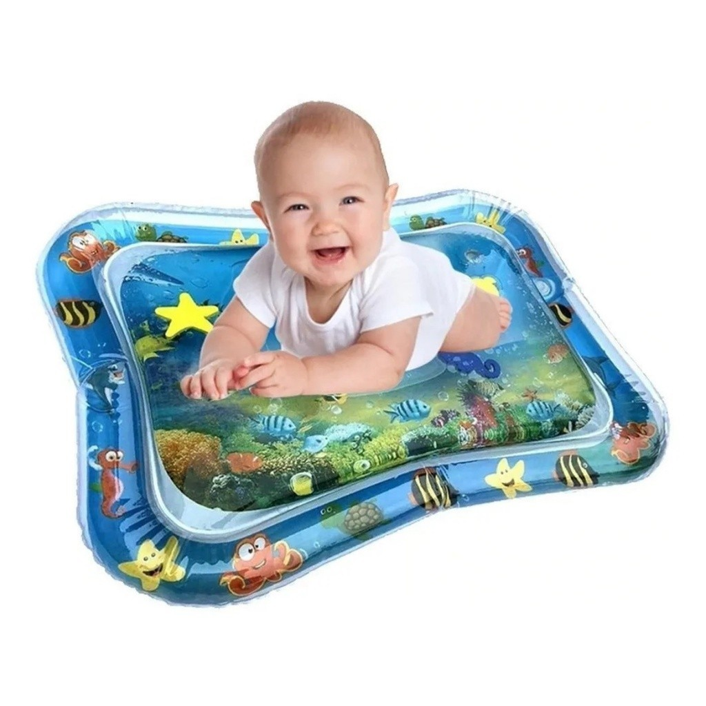 Tapete Infantil Bebê Inflável Água Atividades Sensorial Almofada Menino e Menina