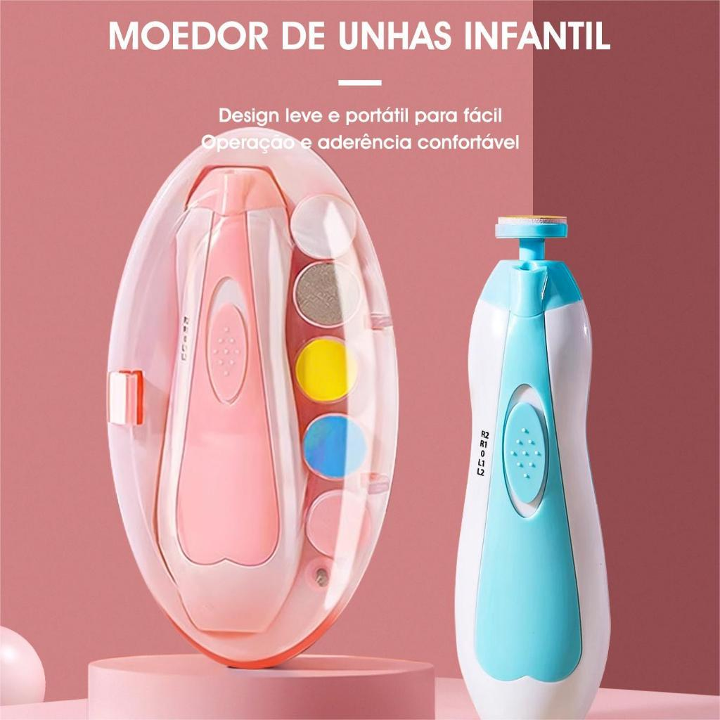 Lixa de Unha Elétrico Aparador Cortador Para Bebê Infantil Com Estojo