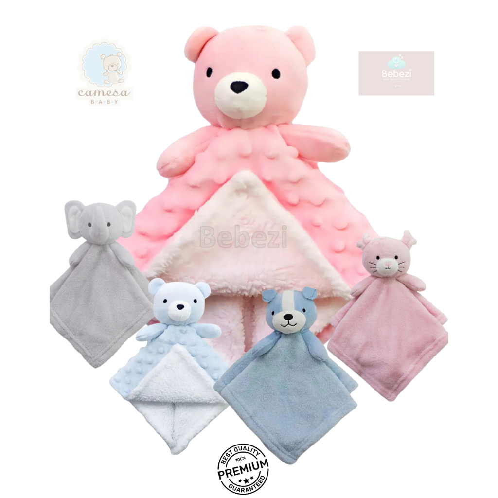Kit Naninha Bebê Premium Hipoalergênica - Bichinhos Pelúcia Paninho de Dormir - Envio imediato