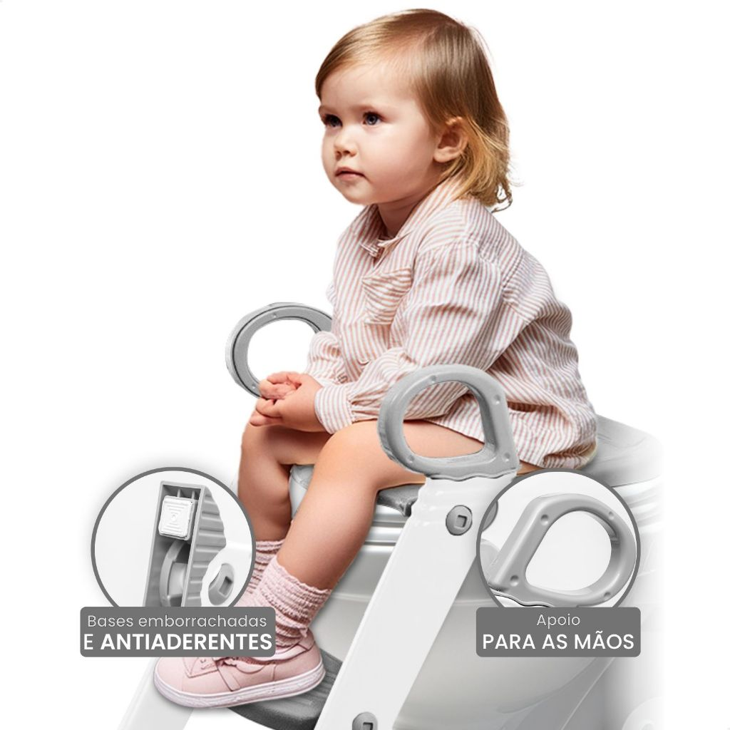Assento Redutor Infantil com Escada para Vaso Sanitário