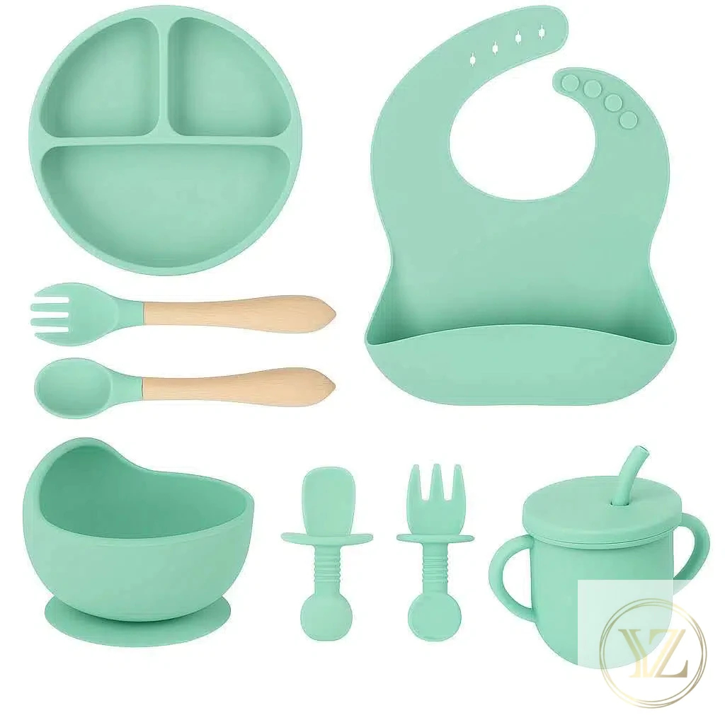 Conjunto de Utensílios Silicone Infantil - 8 peças
